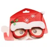 Juleglitter Plastbrillestel Sød tegneserie nissehue Krans Rensdyrhorn Xmas Tree Briller Feriefest favoriserer Cosplay kostume rekvisitter