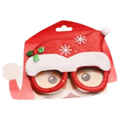 Juleglitter Plastbrillestel Sød tegneserie nissehue Krans Rensdyrhorn Xmas Tree Briller Feriefest favoriserer Cosplay kostume rekvisitter