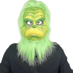 Julegrøn Santa Latex Maske Universal Størrelse Halloween Cosplay Kostume_Kvalitetsgaver