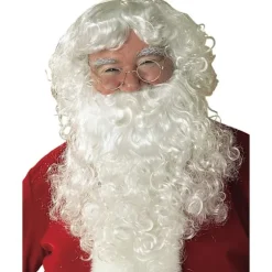 Julehat + skæg, voksen nissehue og skæg, en størrelse
