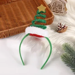 Julehat Hårbøjle Elf Spring Hårtilbehør Julehat Hovedbeklædning Hårbånd Hovedbeklædning til Børn Voksne Elf Kostume Tilbehør