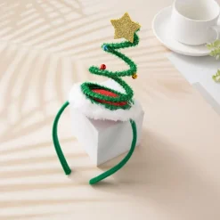 Julehat Hårbøjle Elf Spring Hårtilbehør Julehat Hovedbeklædning Hårbånd Hovedbeklædning til Børn Voksne Elf Kostume Tilbehør