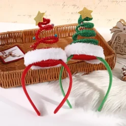 Julehat Hårbøjle Elf Spring Hårtilbehør Julehat Hovedbeklædning Hårbånd Hovedbeklædning til Børn Voksne Elf Kostume Tilbehør