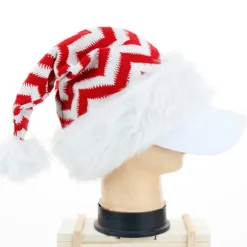 Julehat Julemandshat til voksne Kvinder Mænd Hæklet Julehue Kostume Komfort Skull Cap til julefestartikler