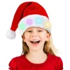 Julehat, LED Julemandshat - Unisex Plys Julemandshat Plys Julehat Cosplay Kostume til Julefrokost