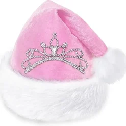 Julehat med Krone Prinsesse Julepynt Kostume pink