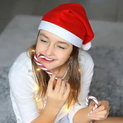 Julehat 12-pak Plysh Nissehuer Til Julekostume Julefesttilbehør Højtid Festartikler Voksen Cosplay Tilbehør