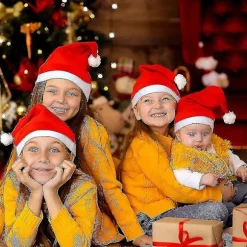 Julehat 12-pak Plysh Nissehuer Til Julekostume Julefesttilbehør Højtid Festartikler Voksen Cosplay Tilbehør