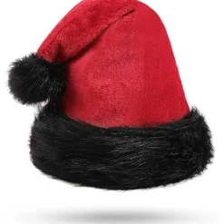 Julehat Santahat til Voksne, Deluxe Voksen Santa Claus Hat til Julefest, Santa Kostume