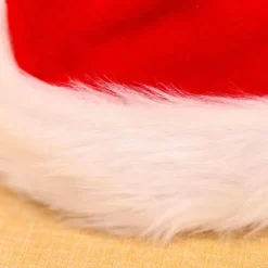 Julehat Spiral rød med plys kant 17