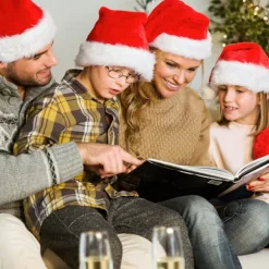 Julehat, Unisex egnet voksen plys julehat (6 stk)