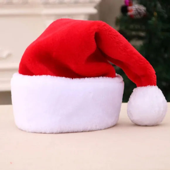 Julehatte Santahat til Voksne Kvinder Mænd Hæklet Julekostume Komfort Hat til Julefest Tilbehør