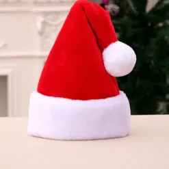 Julehatte Santahat til Voksne Kvinder Mænd Hæklet Julekostume Komfort Hat til Julefest Tilbehør