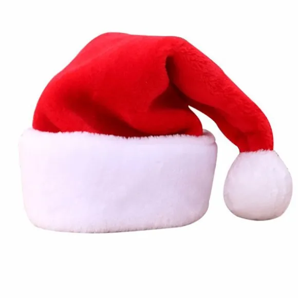 Julehatte Santahat til Voksne Kvinder Mænd Hæklet Julekostume Komfort Hat til Julefest Tilbehør