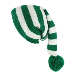 Julehatte til voksne, Elverhatte med lang hale, troldmandsstil, strikket hat til juletiden, festligt juletema, unisex design, vinter White green