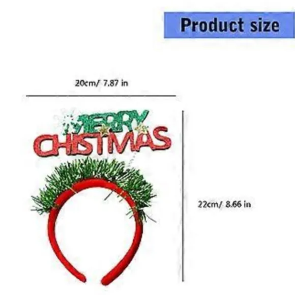 Julehårbøjle Festivalrekvisitter Brevhårbøjle Sæsonbestemt Hovedbeklædning Feriefestligheder Glædelig Jul Hårbånd Stil et Style one