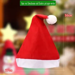 Julehue, julehue, julehue til voksne, blød plysjulehue, klassisk julehue, julehue til voksne, julehue.