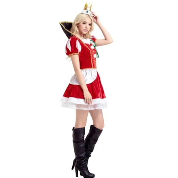 Julekostume, voksen cosplay, julekjole, rensdyrkjole, alle størrelser tilgængelige