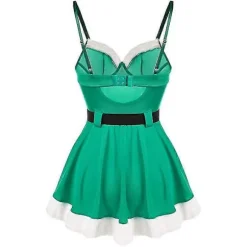 Julelingeri Sexet Julemand Lingeri Til Kvinder Green 2XL