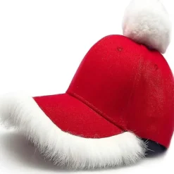 Julemand Baseball Cap! Sjov Julehat Justerbar Santa Kostume til Voksne Børn Mænd Kvinder KFC Catering Kok