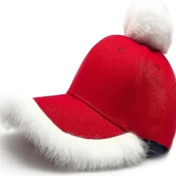 Julemand Baseball Cap! Sjov Julehat Justerbar Santa Kostume til Voksne Børn Mænd Kvinder KFC Catering Kok