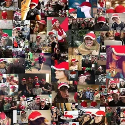 Julemand Baseball Cap! Sjov Julehat Justerbar Santa Kostume til Voksne Børn Mænd Kvinder KFC Catering Kok