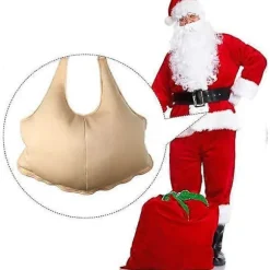 Julemand Falsk Mave Unisex Mavefyld Santa Stor Mave