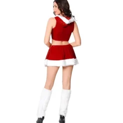 Julemand Nisse Kostume Cosplay Grøn Julemand Festkjole Til Kvinder