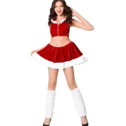 Julemand Nisse Kostume Cosplay Grøn Julemand Festkjole Til Kvinder