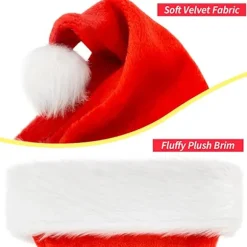 Julemandshat, Julehat, Unisex Velvet Julehatte Extra T, ZQKLA