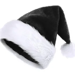 Julemandshat til voksne, Deluxe Julemandshat til julefrokost, Julemandskostume - Qin
