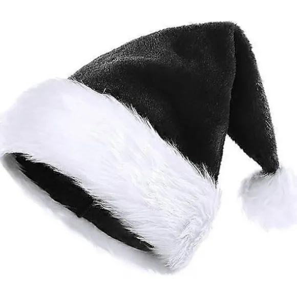 Julemandshat til voksne, Deluxe Julemandshat til julefrokost, Julemandskostume - Qin