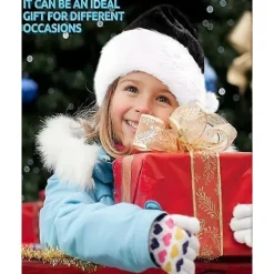 Julemandshat til voksne, Deluxe Julemandshat til julefrokost, Julemandskostume - Qin