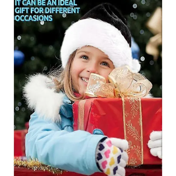 Julemandshat til voksne, Deluxe Julemandshat til julefrokost, Julemandskostume - Qin