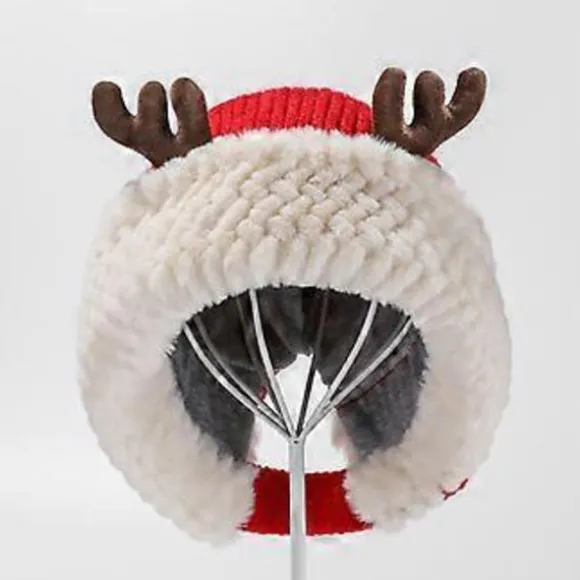 Julemandshat Tyk Plys og Hvid Pelset Skygge til Julefester Udklædning Cosplay Flerfarvet Rød Red