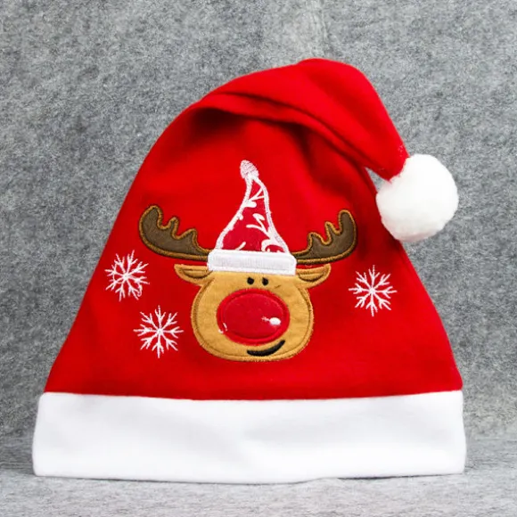 Julemandshue, 3 stk Julehatte i Plys, Voksen Traditionel, ZQKLA