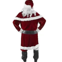 Julemandskostume til mænd Julefrokost Cosplay til voksne Rød Deluxe Fløjl Julemandskostume Xx