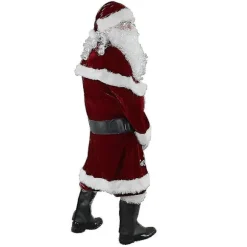 Julemandskostume til mænd Julefrokost Cosplay til voksne Rød Deluxe Fløjl Julemandskostume Xx
