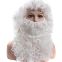 *Julemandsskjæg, naturligt luksuriøst fuldt og flerlags julemandsparyk, Ver*