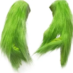 Julemaske og handsker, kostume rekvisitter, latex fuld hovedmaske