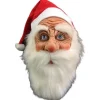 Julemaske, rød julehat, paryk, skæg, hætte