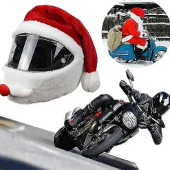 Julemotorcykelhjelm Betræk Hat Plys Hjelm Betræk Universal Størrelse (Hjelme Ikke Inkluderet)