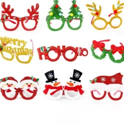 Julepynt - Julefestbriller - Juleglimmerpynt - Brilleindfatninger - Unisex - Julefestdekorationer - Gaver