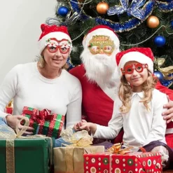 Julepynt - Julefestbriller - Juleglimmerpynt - Brilleindfatninger - Unisex - Julefestdekorationer - Gaver
