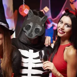 Julepynt Halloween Halv Ansigt Dyremaske Realistisk Udklædningsmaske Ansigtsdekoration