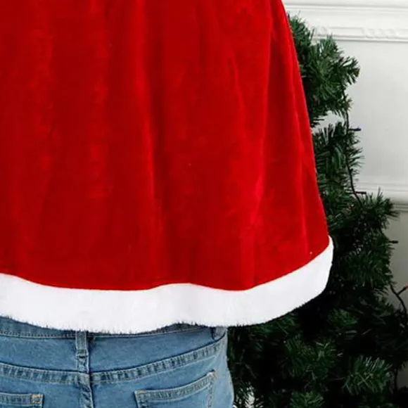Julesjal Kappe Kappe Fru Julemand Kappe Halloween Kostume Julekostume