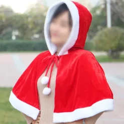 Julesjal Kappe Kappe Fru Julemand Kappe Halloween Kostume Julekostume