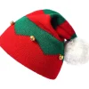 Jule-Strikket Beanies Hat - Elf Strikket Hat Julemanden Strikket Beanie Hat