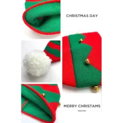 Jule-Strikket Beanies Hat - Elf Strikket Hat Julemanden Strikket Beanie Hat