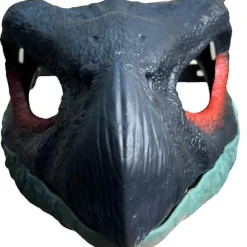 Jurassic World Dinosaur Maske Tyrannosaurus Rex Halloween Maske Med Bevægelig Mund Royal Blue